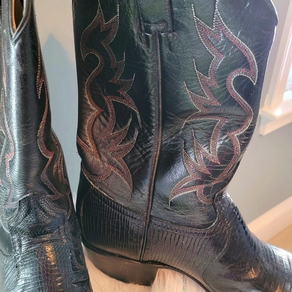 Genuine Lizard Cowboy Boots - Picture 5 of 12